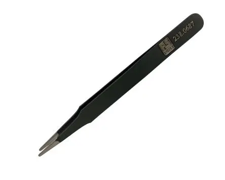 Produktfoto 1 von RS PRO Austenitstahl Pinzette, 120mm, Spitze Abgerundet, Flach Antimagnetisch 1-teilig ESD-Sicherheit