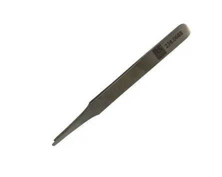 Produktfoto 1 von RS PRO Austenitstahl Pinzette, 120mm, Spitze Flach, Abgerundet Antimagnetisch 1-teilig