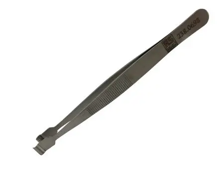 RS PRO Austenitstahl Pinzette, 120mm, Spitze Abgerundet Antimagnetisch 1-teilig