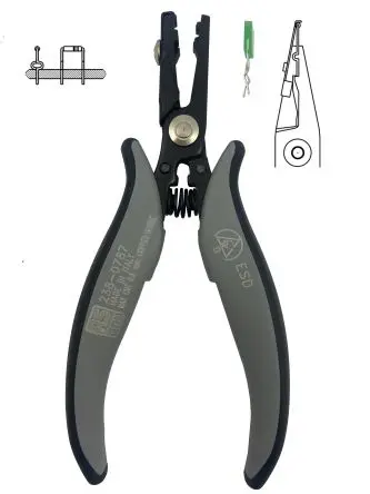 Produktfoto 1 von RS PRO Formzange Geriffelt Schneidkraft → 0.8 mm 150mm ESD-Sicherheit