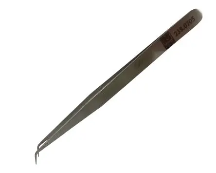 Produktfoto 1 von RS PRO Austenitstahl Pinzette, 135mm, Spitze Gebogen, Fein Antimagnetisch 1-teilig
