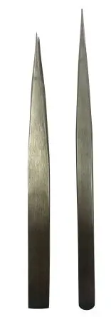 Produktfoto 1 von RS PRO Austenitstahl Pinzettensatz, 140 mm, Spitze Fein Antimagnetisch 2-teilig