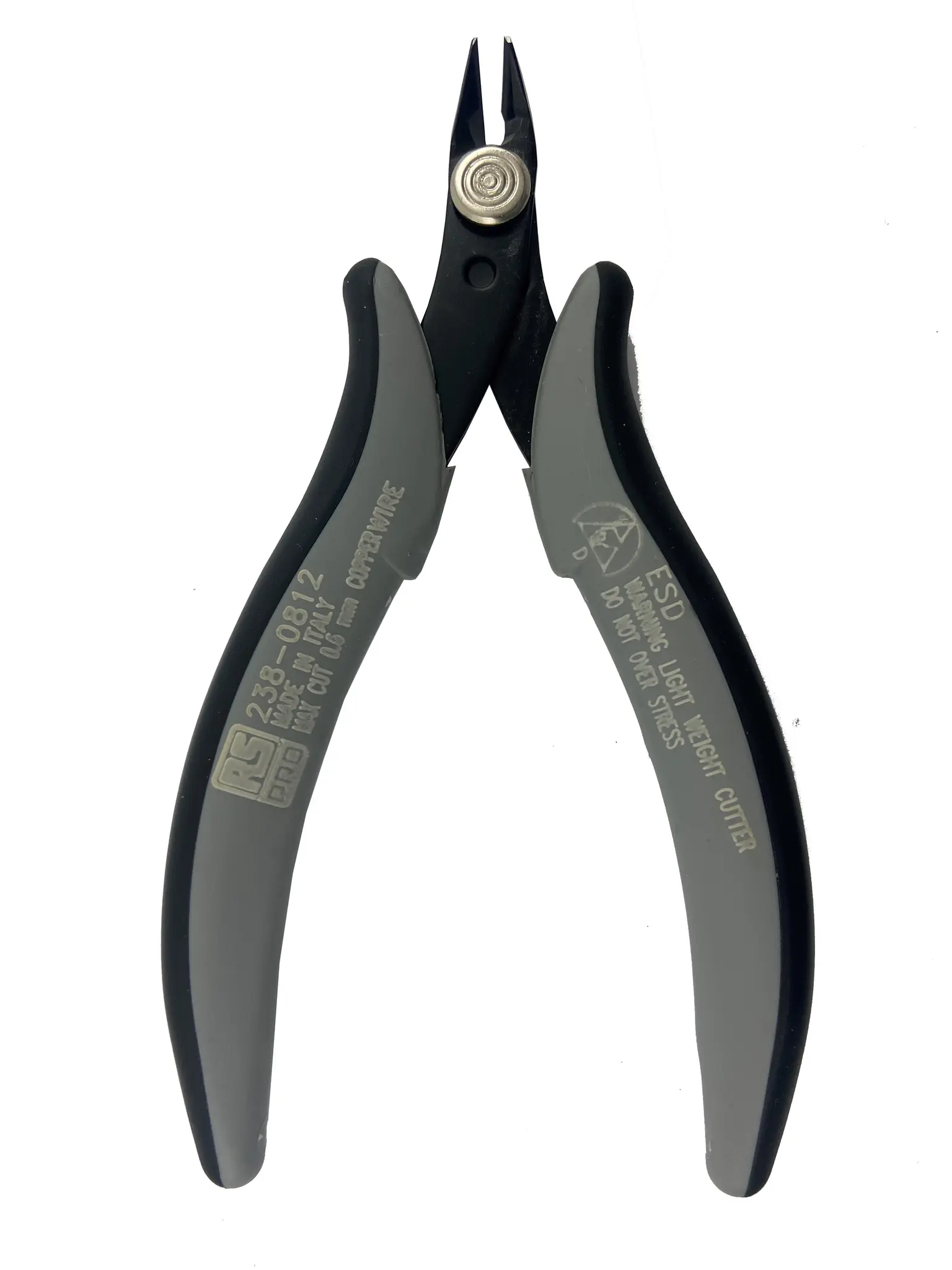 Produktfoto 1 von RS PRO ESD-Sicherheit Glatt Schließer (NO) 131 mm / Backen 10mm, Schneidleistung 0.64 mm
