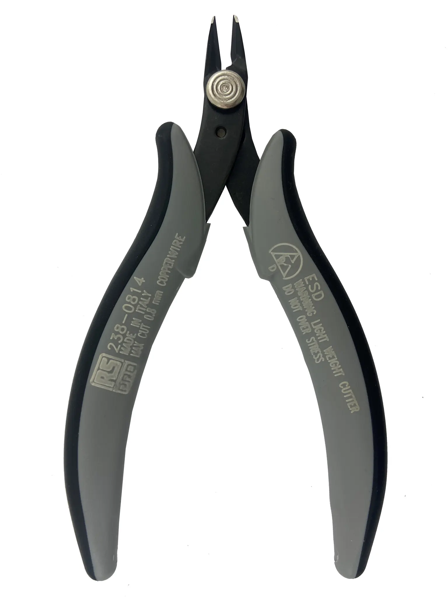 Produktfoto 1 von RS PRO ESD-Sicherheit Glatt Schließer (NO) 132 mm / Backen 10mm, Schneidleistung 0.81 mm