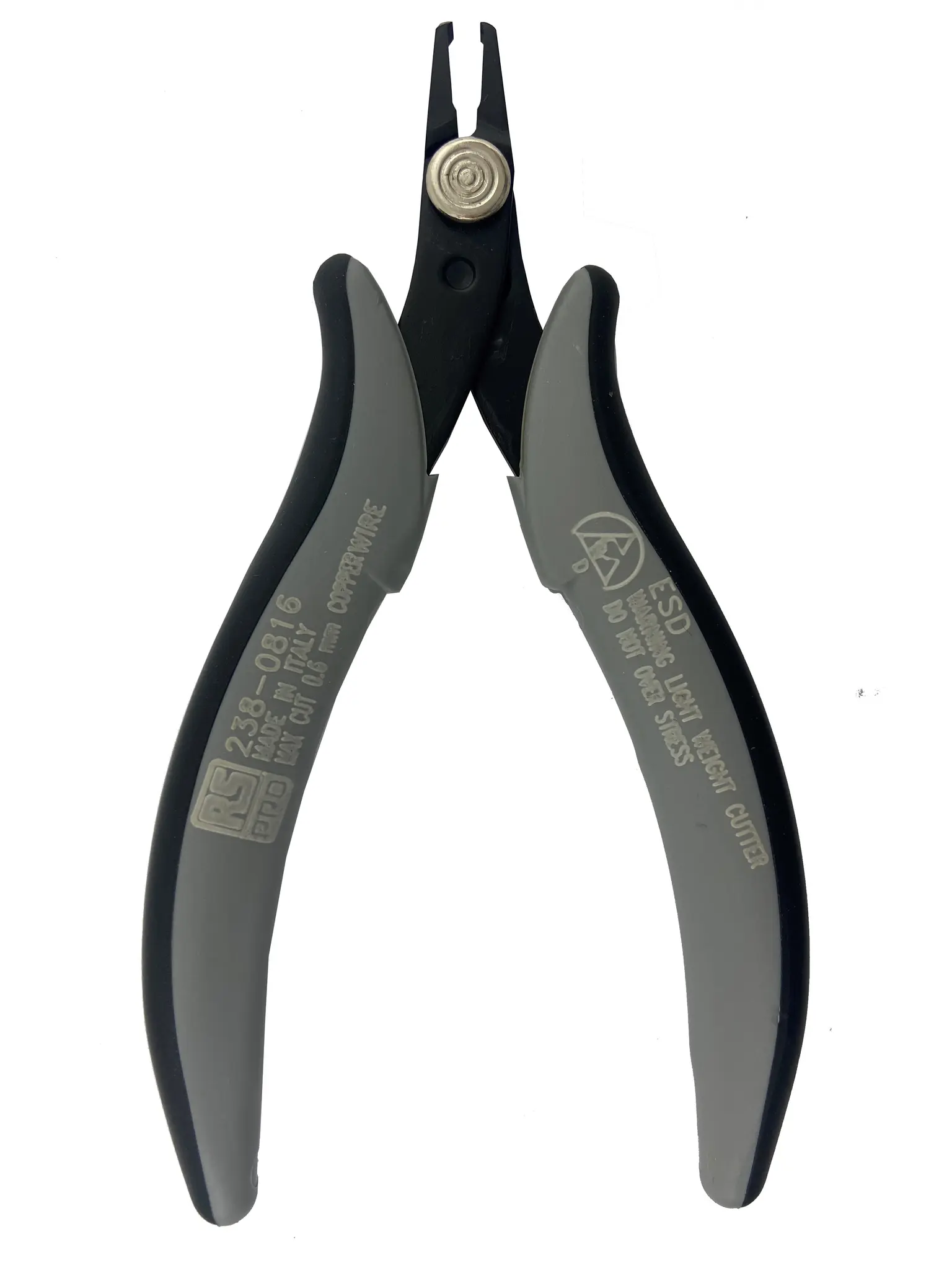 Produktfoto 1 von RS PRO ESD-Sicherheit Glatt Schließer (NO) 132 mm / Backen 10mm, Schneidleistung 0.64 mm