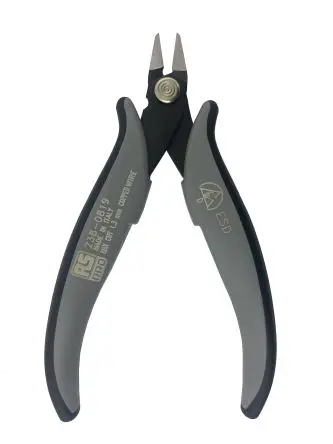 Produktfoto 1 von RS PRO ESD-Sicherheit Glatt Seitenschneider Höhensicher 138mm / Backen 20mm, Schneidleistung 1.3 mm