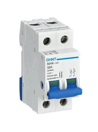 Produktfoto 1 von CHINT Trennschalter 2-polig DIN-Hutschiene 63A Blau IP20