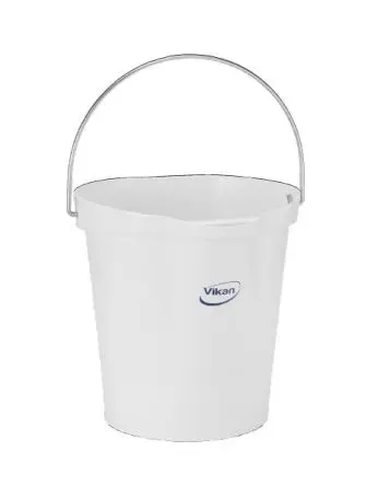 Produktfoto 1 von Vikan Polypropylen Eimer mit Henkel Weiß 12L