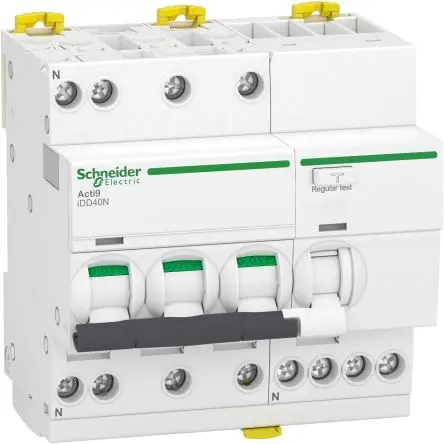 Produktfoto 1 von Schneider Electric Acti9 iDD40N FI/LS-Schalter (RCBO) 16A, 3-polig Typ C, Empfindlichkeit 30 mA