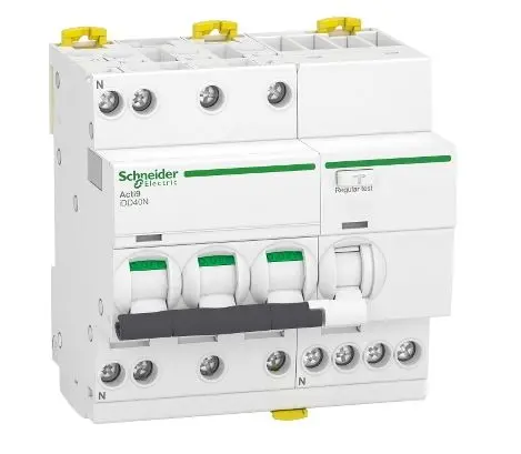 Produktfoto 1 von Schneider Electric Acti9 FI/LS-Schalter (RCBO) 20 A, 3-polig Typ C, Empfindlichkeit 30 mA