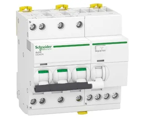 Produktfoto 1 von Schneider Electric Acti9 FI/LS-Schalter (RCBO) 32 A, 3-polig Typ C, Empfindlichkeit 300 mA