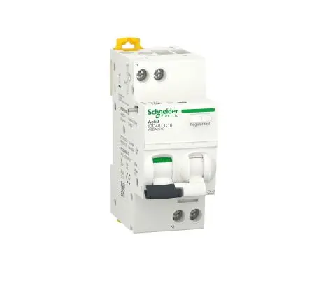 Produktfoto 1 von Schneider Electric Acti9 FI/LS-Schalter (RCBO) 20 A, 1-polig Typ C, Empfindlichkeit 30 mA