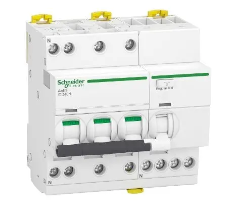 Produktfoto 1 von Schneider Electric Acti9 FI/LS-Schalter (RCBO) 40 A, 3-polig Typ C, Empfindlichkeit 30 mA