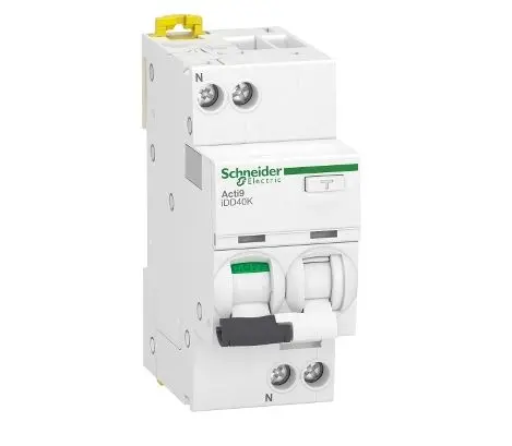 Produktfoto 1 von Schneider Electric Acti9 FI/LS-Schalter (RCBO) 40 A, 1-polig Typ C, Empfindlichkeit 30 mA