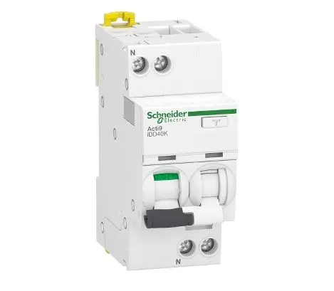 Produktfoto 1 von Schneider Electric Acti9 FI/LS-Schalter (RCBO) 10 A, 1-polig Typ C, Empfindlichkeit 300 mA