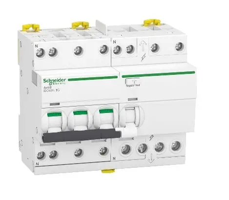 Produktfoto 1 von Schneider Electric Acti9 FI/LS-Schalter (RCBO) 40 A, 3-polig Typ C, Empfindlichkeit 30 mA