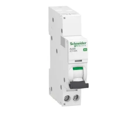 Produktfoto 1 von Schneider Electric Acti9 iDT40K XA Miniaturüberlastschalter Typ C, Pol 1-polig 10A 230V ac, Abschaltvermögen 4500 A