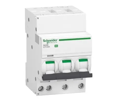 Produktfoto 1 von Schneider Electric Acti9 iDT40K XA Miniaturüberlastschalter Typ C, Pol 3-polig 25 A 230 V ac, Abschaltvermögen 4500 A