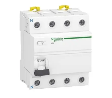 Produktfoto 1 von Schneider Electric Acti9 iIDK FI-Schutzschalter, 4-polig, 25A, 30 mA Typ AC Acti9 EN/IEC 61008-1