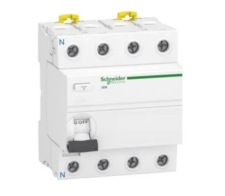 Produktfoto 1 von Schneider Electric Acti9 iDT40 FI-Schutzschalter, 4-polig, 40A, 300 mA Typ AC Acti9 IP20, EN/IEC 61008-1, IP40, IEC