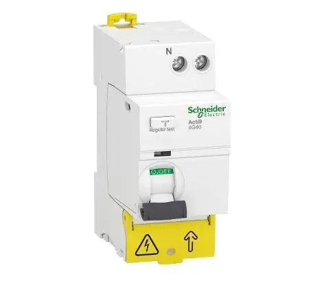 Produktfoto 1 von Schneider Electric Acti9 iIG40 RCCB, 1+N-polig, 63A, 30mA Typ AC Acti9 220 → 240V ac