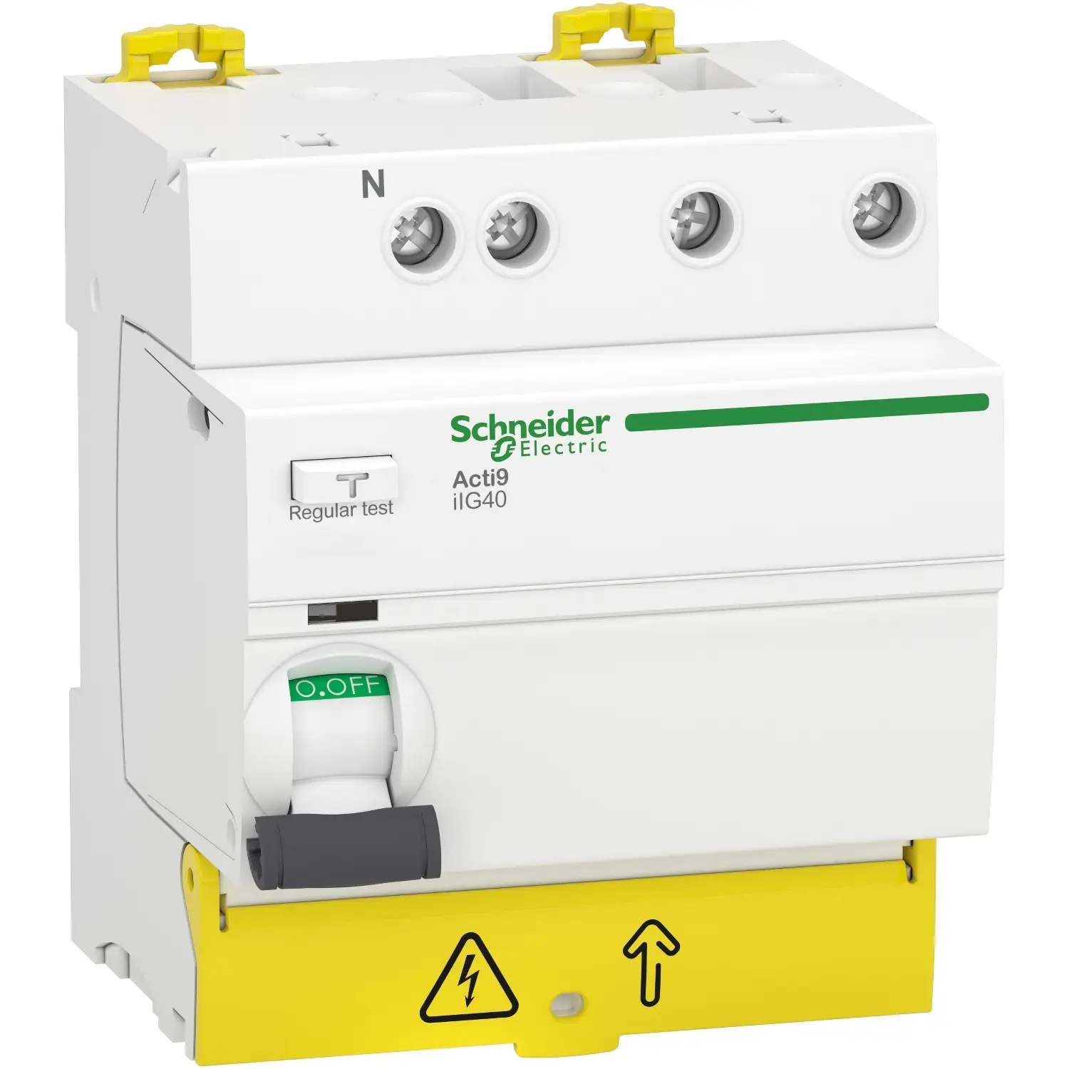 Produktfoto 1 von Schneider Electric Acti9 iIG40 RCCB, 3+N-polig, 63A, 30mA Typ AC Acti9 415V ac