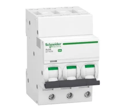 Produktfoto 1 von Schneider Electric Acti9 iDT40N XA Miniaturüberlastschalter Typ C, Pol 3-polig 10A 400V ac, Abschaltvermögen 6000 A