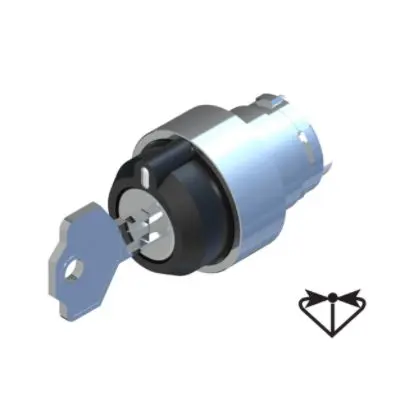 Produktfoto 1 von RS PRO Schlüsselschalterkopf 22.5 mm 3 Positionen Federrückstellung IP65