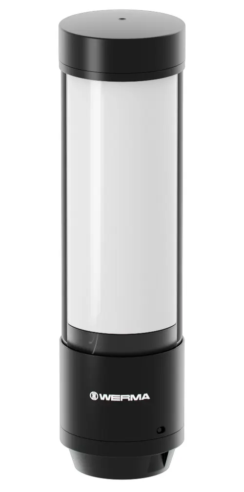 Produktfoto 1 von Werma eSIGN LED Signalturm 9-stufig Linse Mehrfarbig LED Transparent + Verschiedene Lichteffekte 271mm