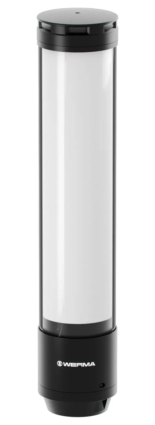 Produktfoto 1 von Werma eSIGN LED Signalturm 15-stufig Linse Mehrfarbig LED Transparent + Motorsirene Verschiedene Lichteffekte 372mm