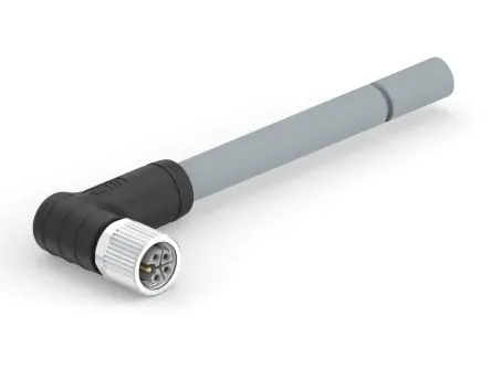 Produktfoto 1 von TE Connectivity M12 L-Code, 5-polig Kabel assembliert, M12 Buchse, Länge 1.5 m