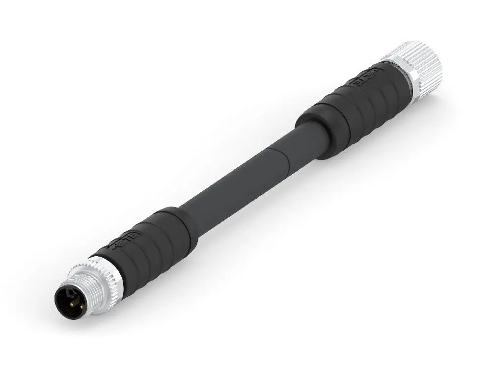 Produktfoto 1 von TE Connectivity M12 L-Code, 4-polig Sensor-Betätigungselementkabel, M12 Stecker 4 / M12 Buchse, Länge 1.5 m