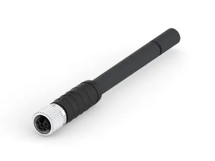Produktfoto 1 von TE Connectivity M12 L-Code, 5-polig Sensor-Betätigungselementkabel, M12 Buchse 5 / Gerade Buchse, Länge 2 m