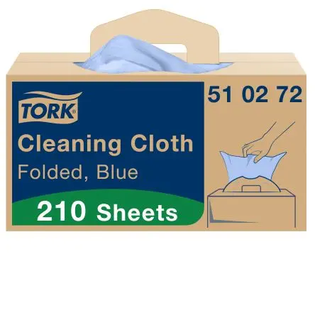 Produktfoto 1 von Tork Tork Lappen für Mehrzweck-Reinigung Vliesstoff Rahmenklemme Trocken 210 pro Paket Stk. Blau, 41.5 x 35.5 cm