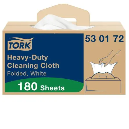 Produktfoto 1 von Tork Tork Lappen für Intensive Reinigungsarbeiten Vliesstoff Rahmenklemme Trocken 180 pro Paket Stk. Weiß, 41.5 x 35.5