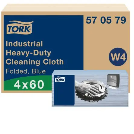 Produktfoto 1 von Tork Tork Lappen für Intensive Reinigungsarbeiten Vliesstoff Rahmenklemme Trocken 60 pro Paket Stk. Blau, 41.5 x 35.5