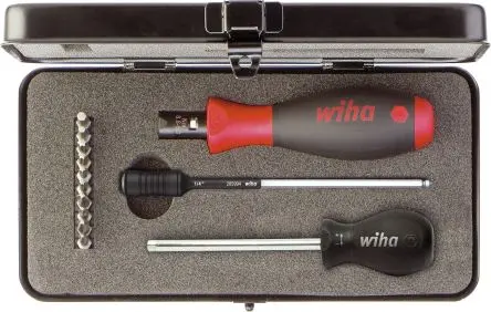 Produktfoto 1 von Wiha 3 mm, 4 mm, PH1, PH2, PZ1, PZ2, T10, T15, T20, T25 Drehmomentschraubendreher Einstellbar Standard 0.8 to 5 Nm / 6 %
