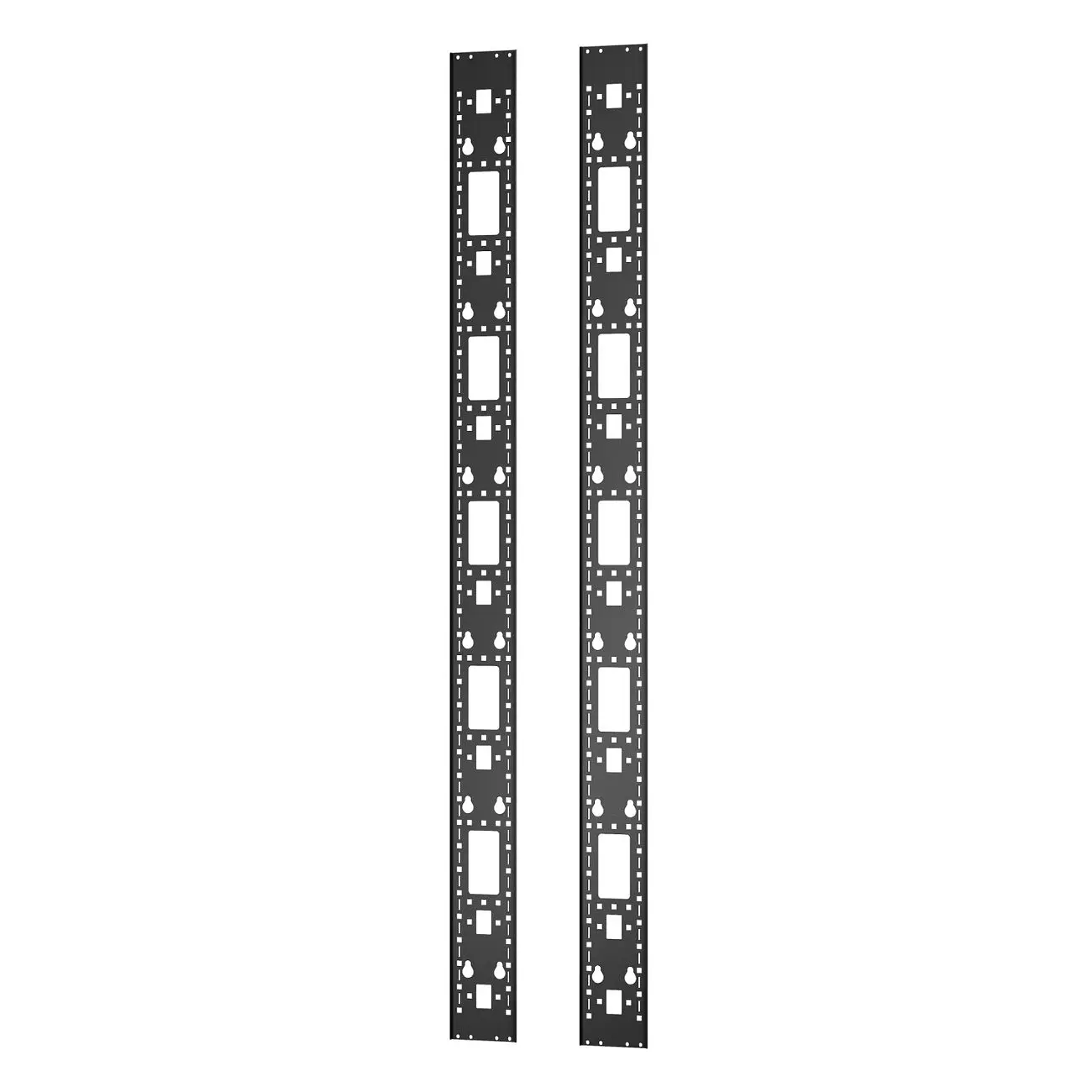 Produktfoto 1 von APC Easy Rack Vertikaler Einbau, Vertikaler Einbau für Server-Rack 1868 mm, Weichstahl, M5 10 mm, 2 Per Pack Stück 129