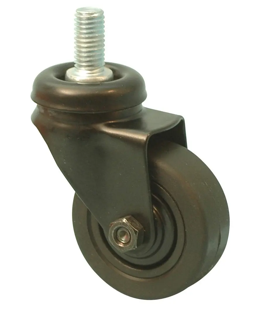 Produktfoto 1 von Guitel Hervieu Drehlager Lenkrolle, Rad ø 50mm, 40kg, Ges H. 69mm, Rad B. 18mm, Gewindebolzen, Gummi-Material