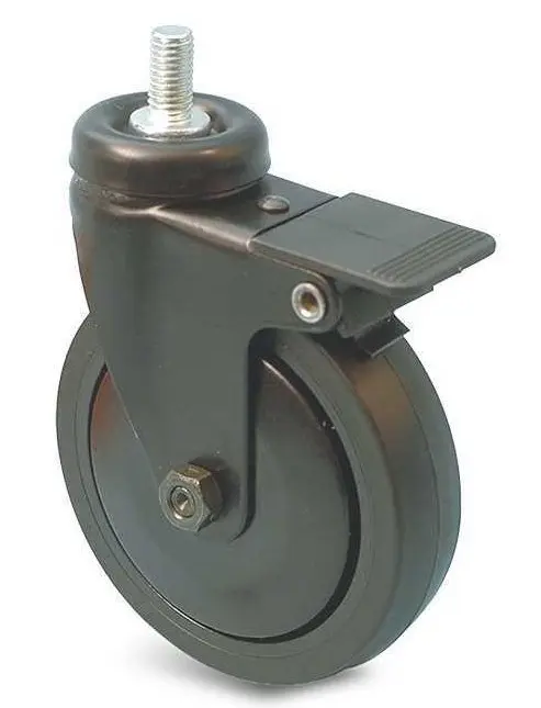 Produktfoto 1 von Guitel Hervieu Gebremst, schwenkbar Lenkrolle, Rad ø 50mm, 40kg, Ges H. 69mm, Rad B. 18mm, Gewindebolzen,