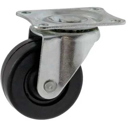 Produktfoto 1 von Guitel Hervieu Drehbar Rolle, Rad ø 65 mm, 35 kg, Ges H. 83 mm, Rad B. 24 mm, Gummi