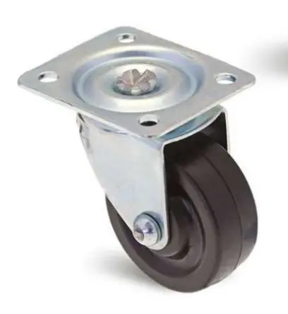 Produktfoto 1 von Guitel Hervieu Drehbar Rolle, Rad ø 75 mm, 50 kg, Ges H. 90 mm, Rad B. 27 mm, Gummi