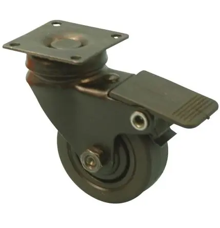 Produktfoto 1 von Guitel Hervieu Gebremst, schwenkbar Rolle, Rad ø 50 mm, 40 kg, Ges H. 72 mm, Rad B. 18 mm, Gummi