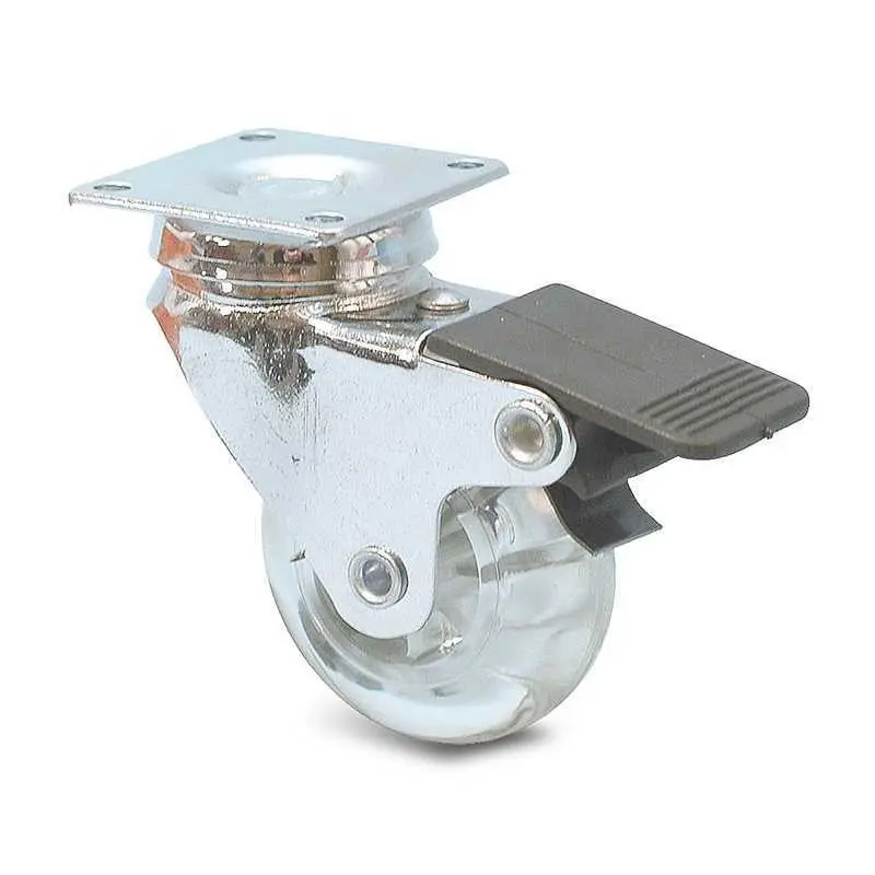 Produktfoto 1 von Guitel Hervieu Gebremst, schwenkbar Lenkrolle, Rad ø 50mm, 40kg, Ges H. 72mm, Rad B. 18mm, 42 x 42mm, Platte,