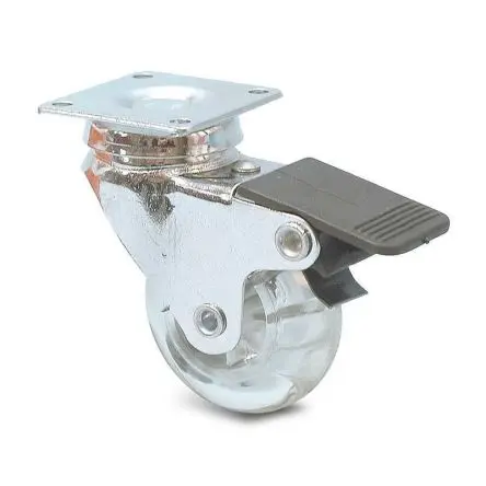Produktfoto 1 von Guitel Hervieu Gebremst, schwenkbar Rolle, Rad ø 50 mm, 40 kg, Ges H. 72 mm, Rad B. 18 mm, Polyurethan