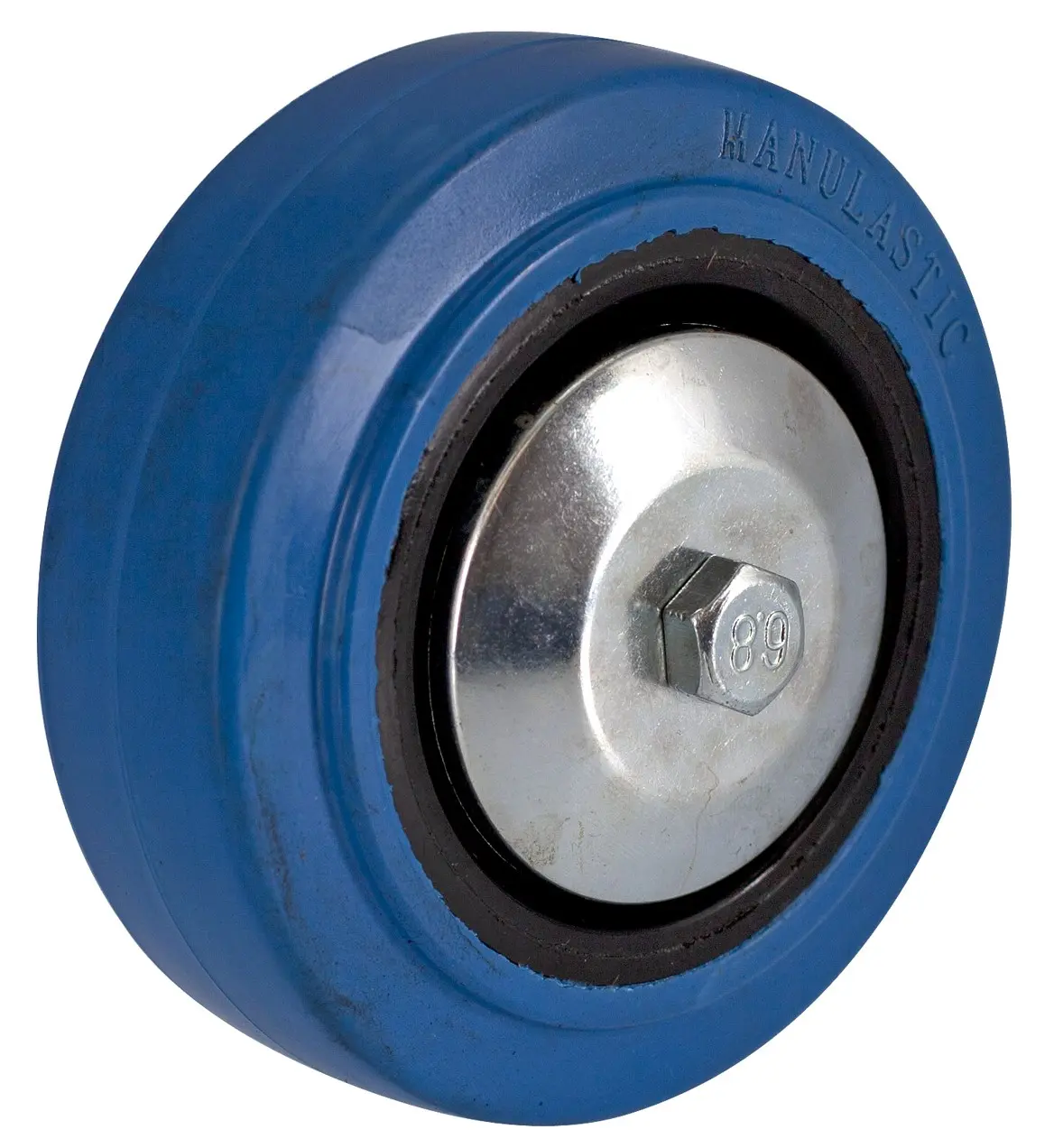 Produktfoto 1 von Guitel Hervieu Polypropylen, Lauffläche: Thermoplastischer Kautschuk Rollwagenrolle Schwarz, Blau, 150 kg Ø 80 mm, B. 32