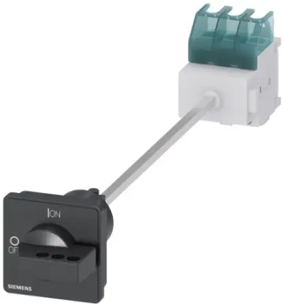 Siemens 3LD2217-0TK11 Trennschalter ohne Sicherung 3-polig Frontplattenmontage 32A 11.5 kW Schwarz IP65