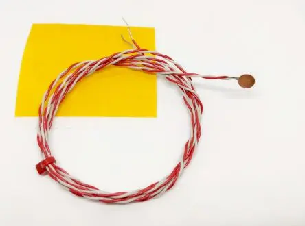 Produktfoto 1 von RS PRO XQ Perfluoralkoxyalkan Kupferscheiben-Thermoelement Typ K, Ø 1 mm x 1 m 0 °C → 200 °C
