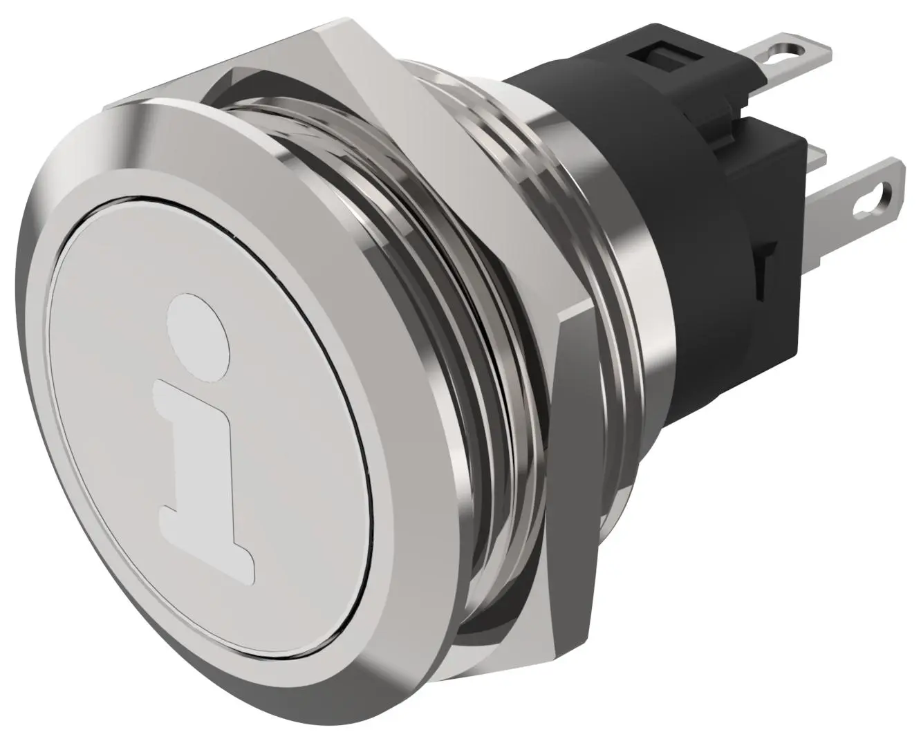 Produktfoto 1 von EAO 82 Druckschalter Weiß Beleuchtet Tastend Panel Ø 31 x 31 mm, 1-poliger Umschalter / 3 A 240 V dc 240 V ac, IP65,