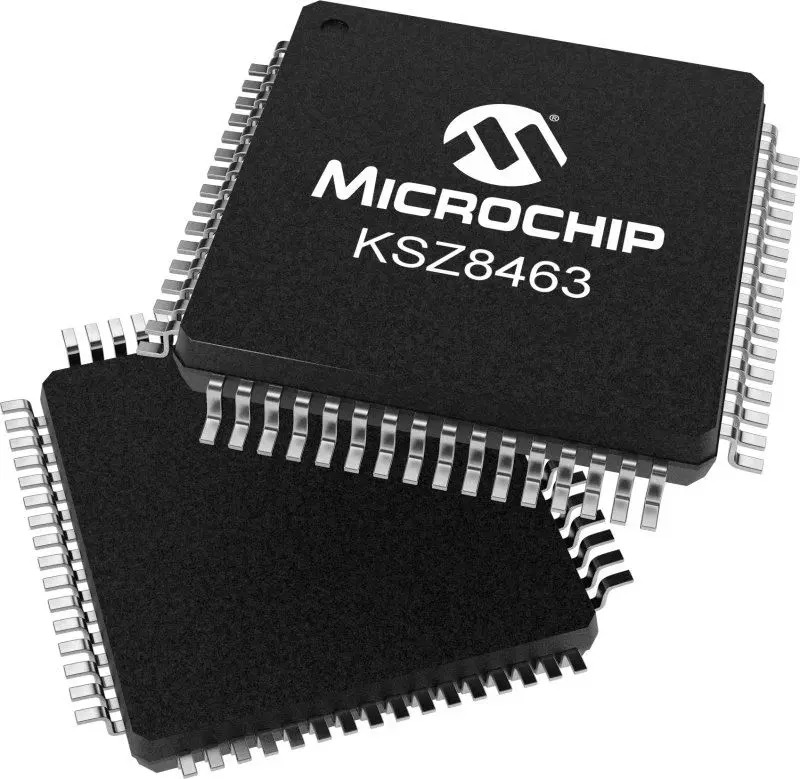Produktfoto 1 von Microchip Ethernet-Schalter IC Vollduplex/Halbduplex 3.13 V 100 Mbps BIU, LQFP 64-Pin 3.46 V
